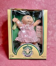 Vintage 1983 CABBAGE PATCH KIDS Preemie Girl IOB Bald Blue Eyes TIFFANY ZENIA picture
