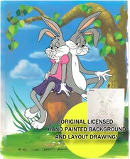 Honey Bunny - Bugs Bunny Cel w/ OBG and Original Concept Drawing McKimson picture