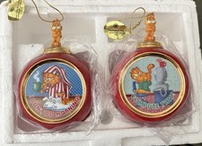 VTG 1999 Bradford Exchange Porcelain Garfield Christmas Tree Ornaments picture