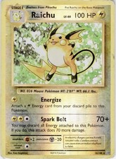 Raichu 36/108 Rare Evolutions Pokemon Reverse Holo Heavily Played picture