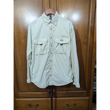 Guy Harvey AFTCO Bluewater Fishing Shirt Men’s M Beige Nylon Vented Back picture