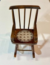VINTAGE MINIATURE DOLL ROCKING CHAIR, C.1960 picture