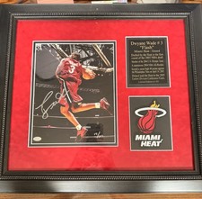 Dwyane Wade Authentic Framed Limited Edition 17 of 103 signed MIAMI HEAT COA picture