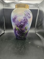 Large 12 Inch Antique French France Handpainted Porcelain Vase picture