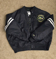 Vintage Rare Lacoste Men's Varsity / Bomber Jacket Black Size XL picture