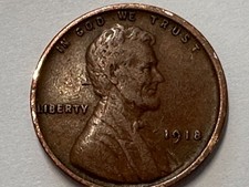 Wheat Penny 1918 No Mints Mark  Very Rare Lincoln Wheat Penny picture