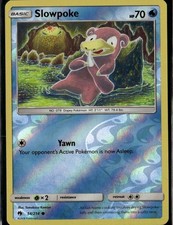 Slowpoke Common SM Lost Thunder 54/214 Water Reverse Holo Pokemon Card picture