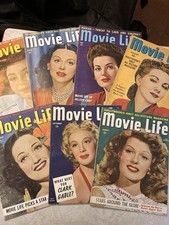 Vintage Movie Life Magazine Lot of 7 - 1944 Inc: Jan May Jun Jul Aug Sep Nov picture