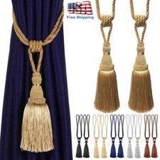 2/4Pcs Curtain Tassel Tiebacks Durable Window Tie backs Rope Holdbacks Window US picture
