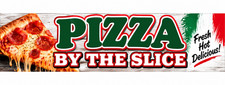3ft x 8ft Pizza by the Slice Banner- New-Free Shipping picture