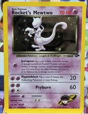 Pokemon TCG Rocket's Mewtwo 14/132 Holo Rare Unlimited VINTAGE Lightly Played picture