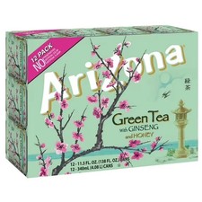 Arizona Green Tea with Ginseng and Honey, 11.5 Fl Oz Cans (12-Pack) picture