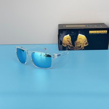 Oakley OO9487 Clear Frame Prizm Sapphire Polarized Sunglasses New w/ Box picture