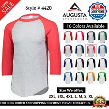Augusta Sportswear 4420 Mens Baseball Jersey Sports T-Shirt Raglan Stylish Tee picture
