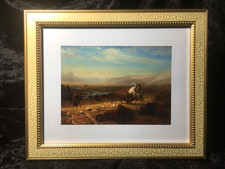 Albert Bierstadt Western Art Print Last of the Buffalo American Indian picture