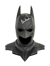 Christian Bale Signed Batman The Dark Knight 1:1 Scale Cowl Replica Beckett BAS picture