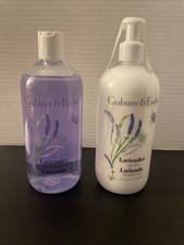Crabtree & Evelyn Lavender Bath Shower Gel & Body Lotion Set 16.9 fl oz New picture