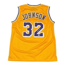 Magic Johnson Signed Autographed Los Angeles Lakers Custom Jersey PSA COA picture