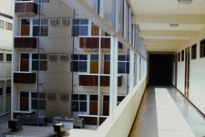 c1960's Kodachrome 35mm Slide, Modernist Building Exterior Walkway Architecture picture
