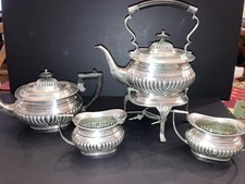Antique EHP Made in Sheffield England 100 Crafton EPNS 5 Pcs Tea Set Silverplate picture