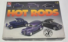 AMT ERTL Hot Rods '34 Ford Coupe '40 Ford Sedan '37 Chevy Cabrolet #8457 picture