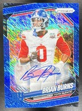 Brian Burns Blue Shimmer Auto 20/25 2025 Panini Prizm #147 - New York Giants picture