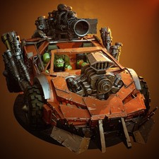 32mm Lamborcini Ork Vehicle UNPAINTED Resin Tabletop Model picture