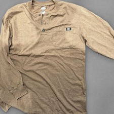 Dickies Long Sleeve Work Shirt Brown Men's M Brand New picture