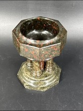 Stunning Serpentine Marble Minature Font Antique Victorian Cornwall picture