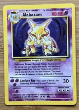 Pokemon TCG Alakazam 001/102 Base Set Holo - M/NM - clean  picture