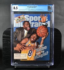 1998 Kobe Bryant 1st Sports Illustrated Cover Magic Johnson CGC 8.5 White Pages picture