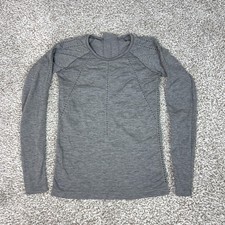 Athleta Shirt Womens Small Gray Seamless Foothill Running Athletic Gym Top Logo picture