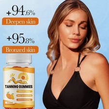 60PCS Super Tanning Bronze 125g Daily Gummies Bites Mango Tanning Gummies picture