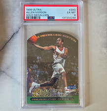 1999 Fleer Ultra Allen Iverson #20G Gold Medallion Philadelphia 76ers PSA 6 picture