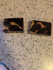 Rare~ Antique Real Tortoise Shell Matchbox Set picture
