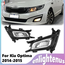 For 2014 2015 Kia Optima Front Halogen Fog Lights & Bezels Passenger Driver 2pcs picture