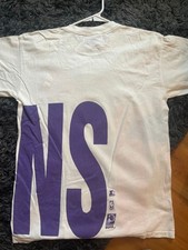Vintage 90s Phoenix Suns Starter T-Shirt Large White NBA Streaking Sun Logo USA picture