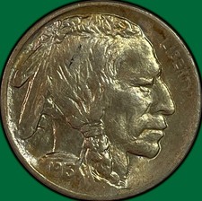 1913 Type 1 Raised Ground Buffalo Nickel Brilliant Uncirculated BU Coin #48993 picture