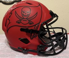 Mike Alstott Auto Full Size Replica Bucs RAVE Speed Helmet BAS