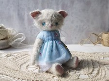 Kitty doll Teddy Cat OOAK Handmade Artist  Art gifts  Animal gift cottagecore picture