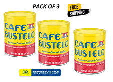 Cafe Bustelo, Espresso Style Dark Roast Ground Coffee, 10 oz Can (Pack of 3) picture