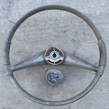 Vintage 1965 Lone Star Boat Steering Wheel and Center Cap picture