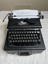 Vintage Beautiful 1936 Royal De Luxe Portable Typewriter  Very Nice With Case picture