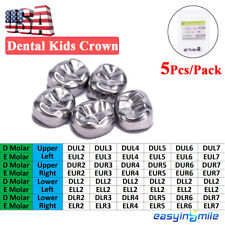 5pcs Dental Pediatric Crown Kids stainless steel molar crowns preformed Primary picture