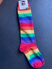 Brand New Sock It To Me Shimmer Pride Widecalf Knee High Socks (retail discount) picture