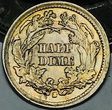 1866 S Seated Liberty Half Dime H10C Ungraded US Silver Coin CC30300 picture