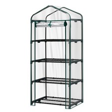 4 Tier Mini Greenhouse with Reinforced Cover Green House Portable Yard Indoor picture
