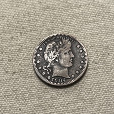 1904-O Barber Quarter Better Date Choice Original VF Crusty #RI57 picture