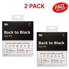 Rit Back to Black Dye Kit Restore Faded Clothes to Jet Black Non Toxic Dye picture