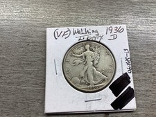 1936 D Walking Liberty 90% Silver Half-Dollar Denver Mint 060125 13td picture